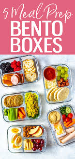 healthy bento lunch box recipes 5 ways