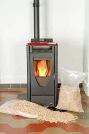 Modern Domestic Pellet Stove With A