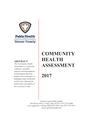 Pdf Greene County Community Health Assessment 2017