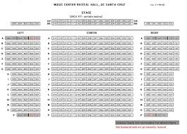 Recital Hall Seating Chart Music Uc Santa Cruz
