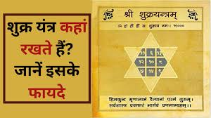 shukra yantra benefits क य ह श क र