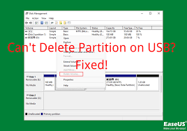 can t delete parion on usb how to