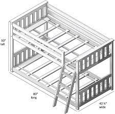 bunk beds shorty bunk bed height
