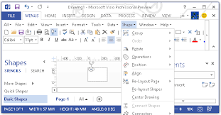 toolbars on ribbon of visio 2010