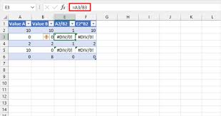 how to remove div 0 in excel