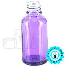 30ml Purple Glass Euro Round Bottle 18