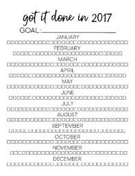 2017 Printable Daily Goal Tracker