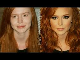 redhead glam makeup tutorial green