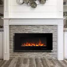 in wall mounted electric fireplace