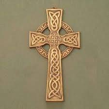 Antique Brass Celtic Knot Wall Cross