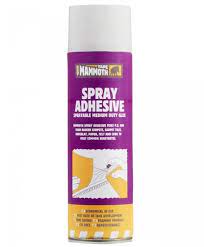 mammoth heavy duty spray adhesive glue