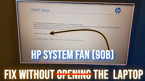 how to fix hp system fan 90b error