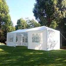 Polyethylene number of wall cover:8. Mcombo 10 X 30 Party Tent Gazebo Wedding Canopy With Removable Sidewalls 1030 Yard Garden Outdoor Living Garden Structures Shade