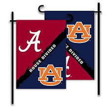 Alabama Auburn 2 Sided Garden Flag