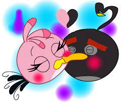 Angry birds Stella x Bomb kissing by fanvideogames on DeviantArt