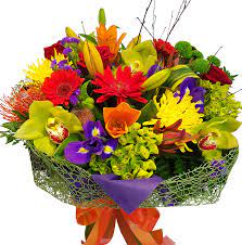colourful bright bouquet auckland