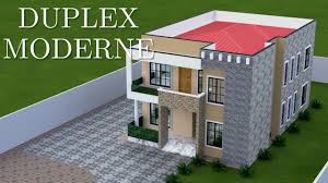 design duplex moderne avec 4 chambres
