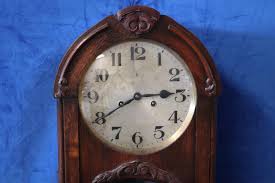 Lot Large Oak German Wall Clock Key