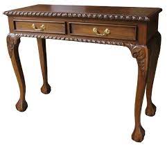 solid gany chippendale console table