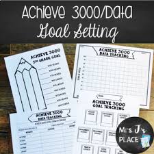 Achieve 3000 Data Goal Setting Charts By Mrs Js Place Tpt