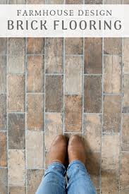 farmhouse design brick tile flooring