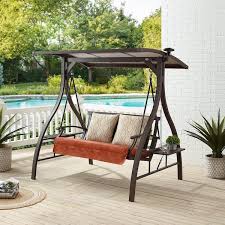 2 Person Metal Porch Swing With