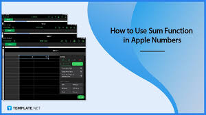 How To Use Sum Function In Apple Numbers