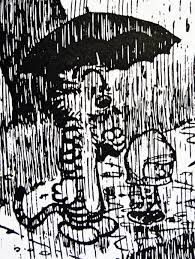 Calvin and Hobbes, Waiting for the bus on a rainy day. (DA 10-10-14 Happy  Friday from rainy… | Calvin and hobbes comics, Calvin and hobbes humor,  Calvin and hobbes