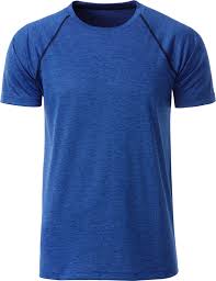 men s sport t shirt blue melange navy