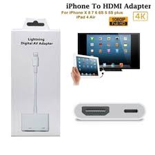 Lightning To Hdmi Digital Av Tv Cable Adapter For Apple Ipad Iphone X 8 7 6