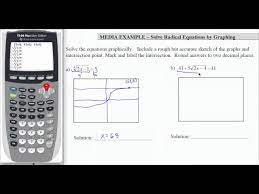 Solve Radical Equations By Graphing