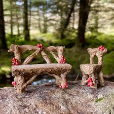 toadstool bench and chair set away