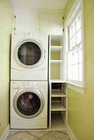 If installing in a closet, make sure that the unit doors clear the. Adding Built In Shelves Next To Our Washer Dryer Young House Love