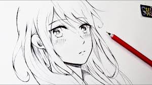 You can print out the base construction lines and start drawing on tracing paper or you can draw the grid layout yourself using the following steps… mark off the width and height of the picture. Art With A Ball Pen Manga Girl No Guidelines Youtube