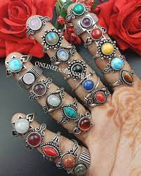 mix gemstone 925 sterling silver plated