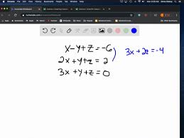Solved Review Solving Systems Of Three