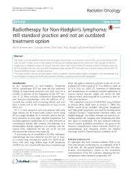 radiotherapy for non hodgkin s lymphoma