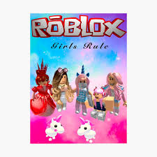 Los jugadores pueden crear sus propios mundos utilizando su propio motor de videojuegos llamado roblox studio. Poster Las Ninas Gobiernan El Estampado RÅblox De Djacquesdesigns Redbubble