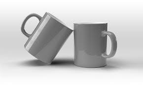 two mugs on transpa background