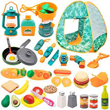 Sold and shipped by spreetail. Amazon Com Joyin 40 Pcs Kids Camping Set Toddler Outdoor Indoor Toys Includs Pop Up Tent Play Food And Kitchen Pretend Play Accessories Camping Gear Playhouse Best Gift For Kids Toys Games