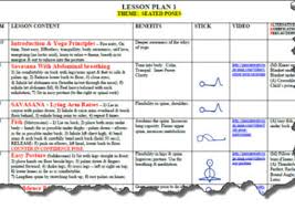 Blank Yoga Lesson Plan Template Izotov