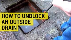 how to unblock an outside toilet drain