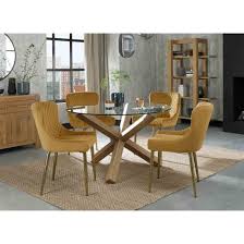 Seater Dining Table With Light Oak Legs