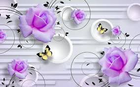 custom wallpapers elegant flower purple
