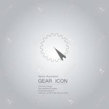 Gear Shaped Pie Chart On Gray Gradient Background