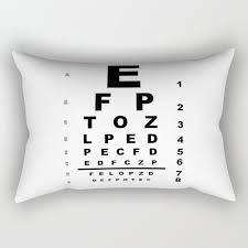 Eye Test Chart Rectangular Pillow By Homestead