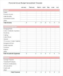 Personal Expenses Template Personal Finances Spreadsheet