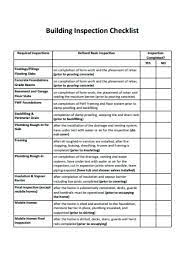 Sample Building Inspection Checklist In