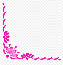 simple flower corner border design hd