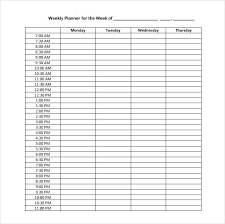 11x17 Calendar Template Word 2018 For Daily Hourly Planner Schedule